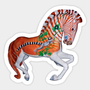 Carousel Animal Quagga Zebra Photo Sticker